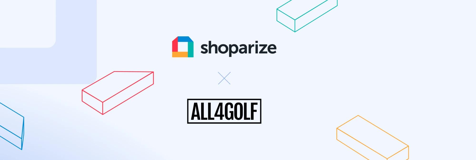 Shoparize x All4Golf case study banner