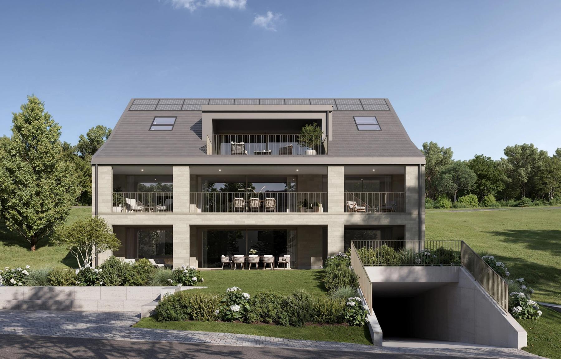 Das Neubauprojekt Altura Weiningen bietet drei moderne Eigentumswohnungen.