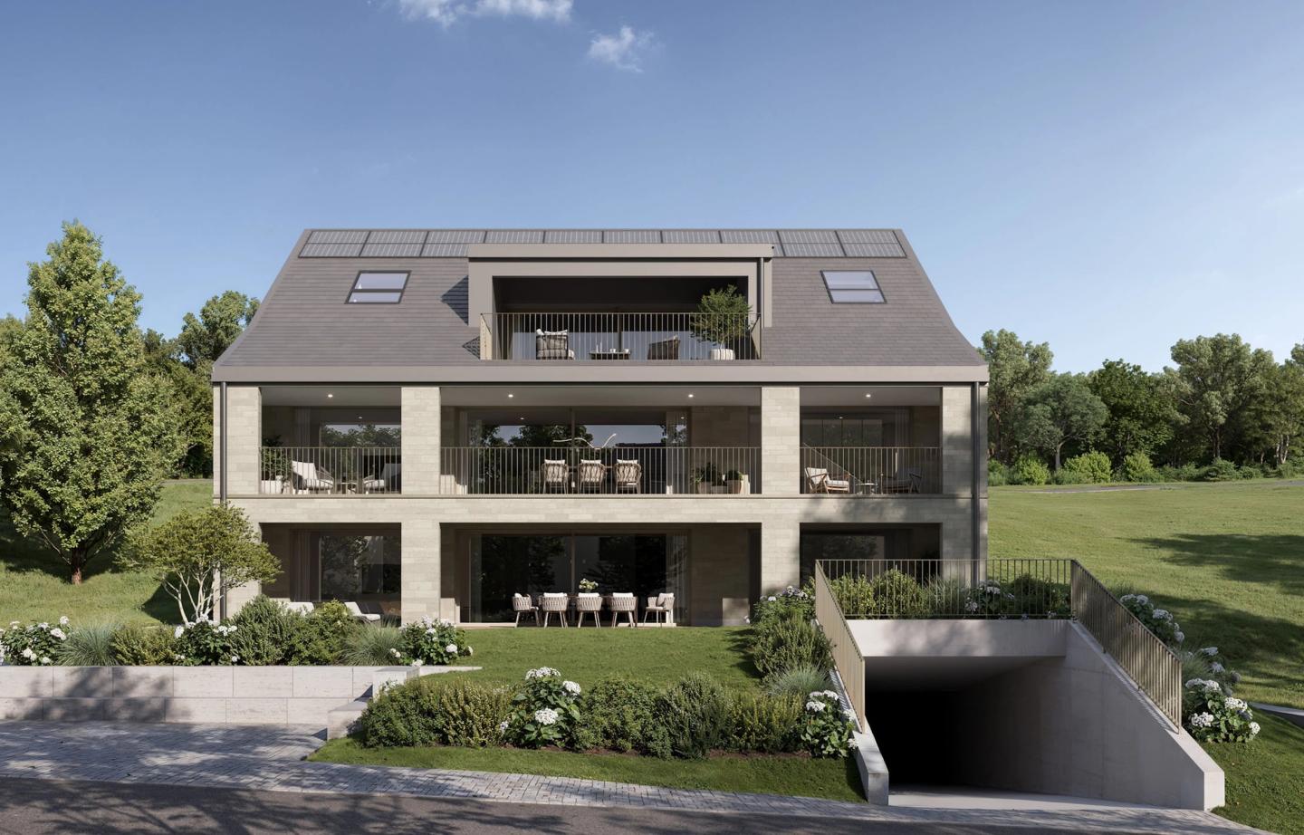 Das Neubauprojekt Altura Weiningen bietet drei moderne Eigentumswohnungen.