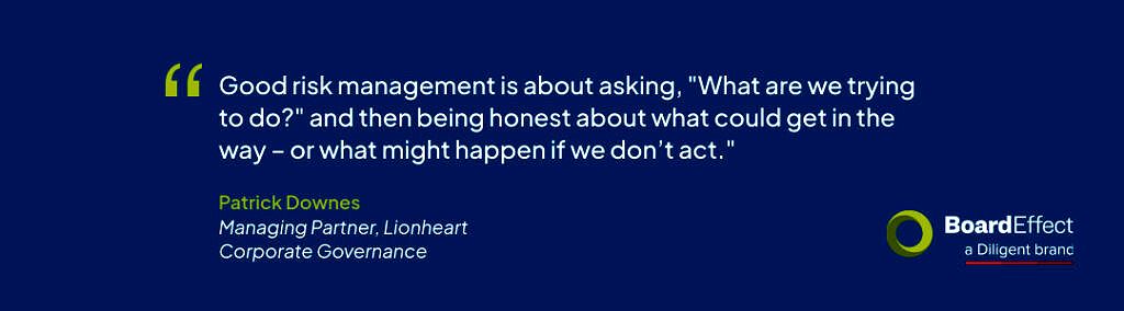 BoardEffect quote Patrick Downes risk management for nonprofits