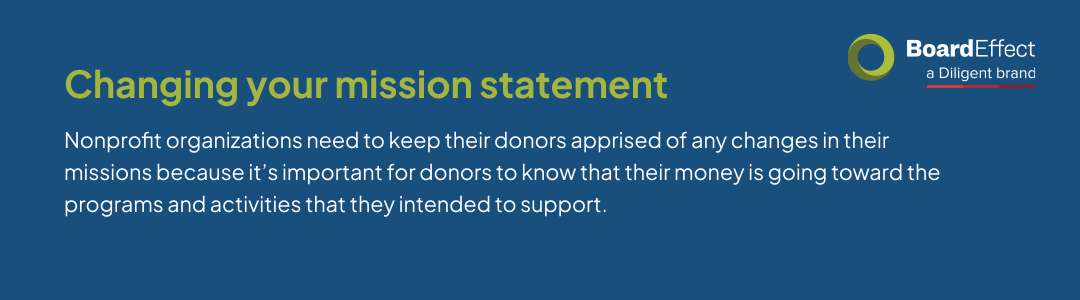 Changing your nonprofit mission