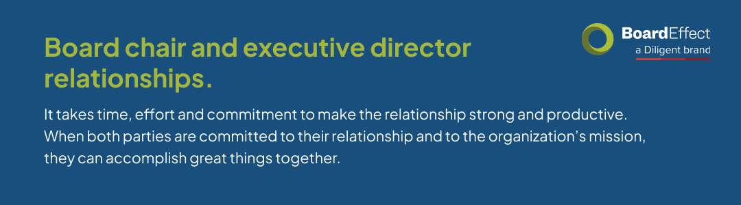 Board chair and executive relationships