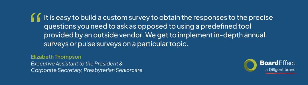 Elizabeth Thompson Presbyterian Seniorcare quote on using surveys and polls