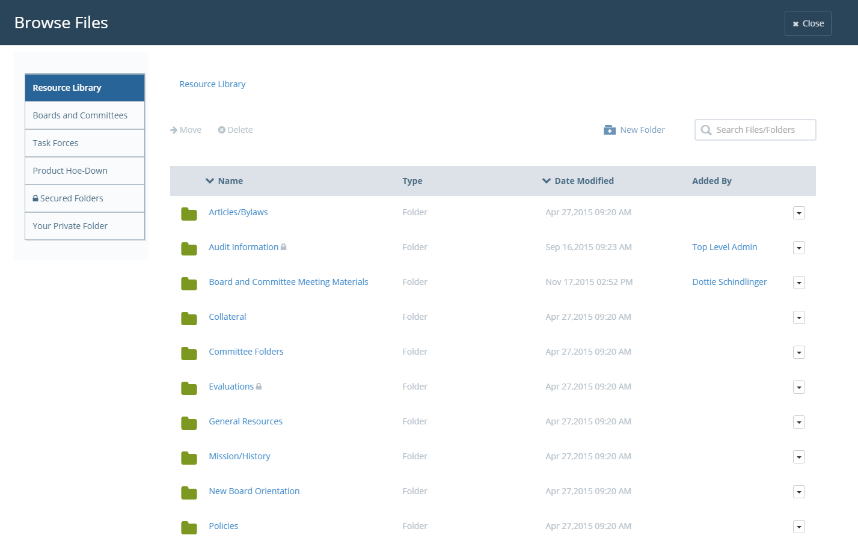 board portal browse files