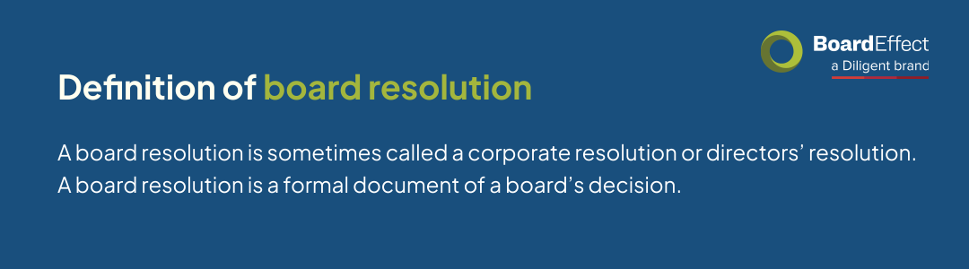 what is a board resolution