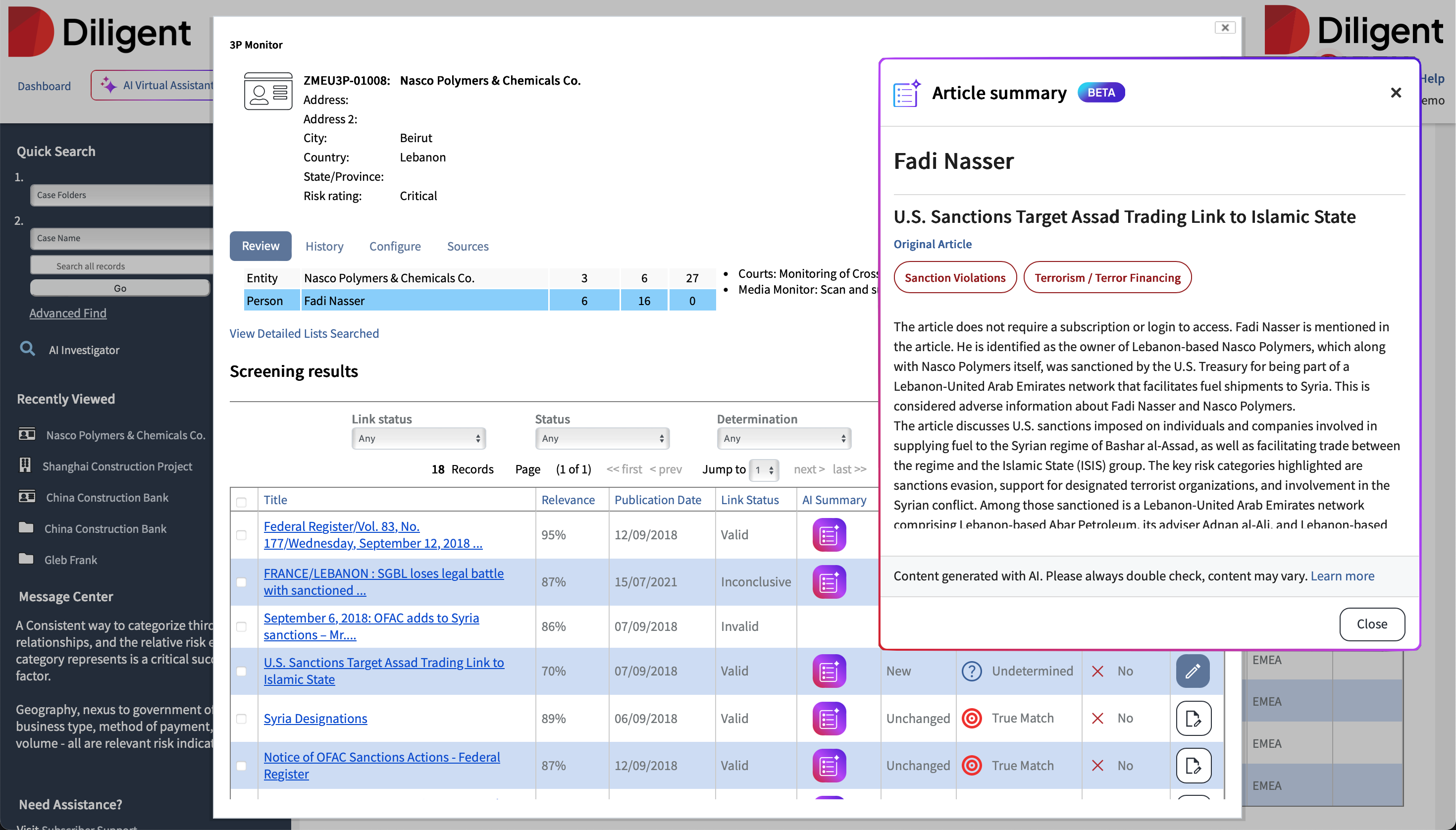 Third party risk manager real time insights