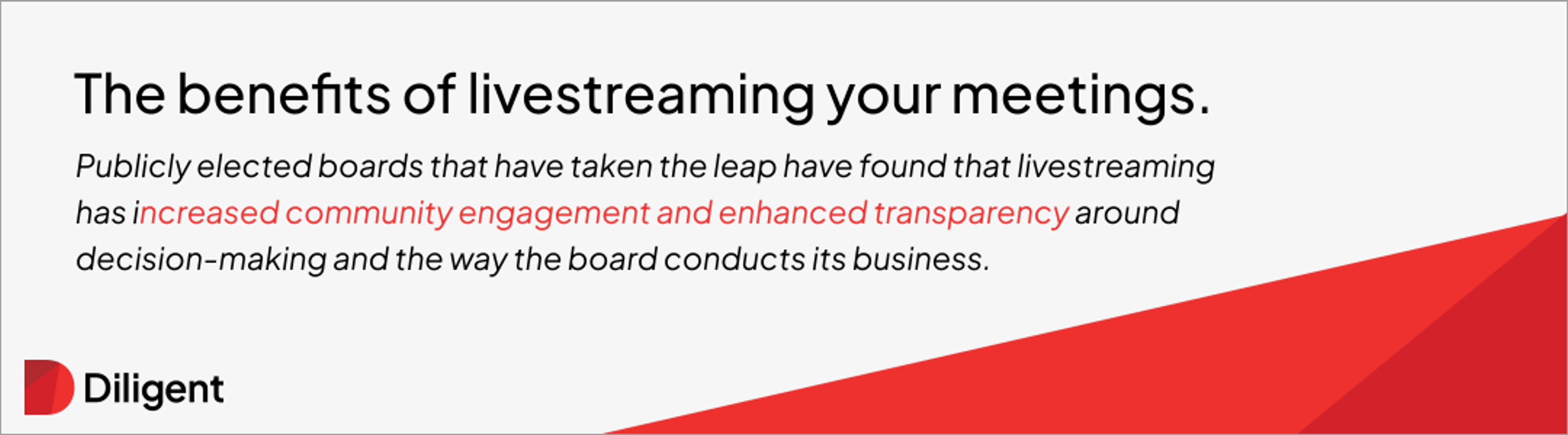 the benefits of livestreaming public meetings