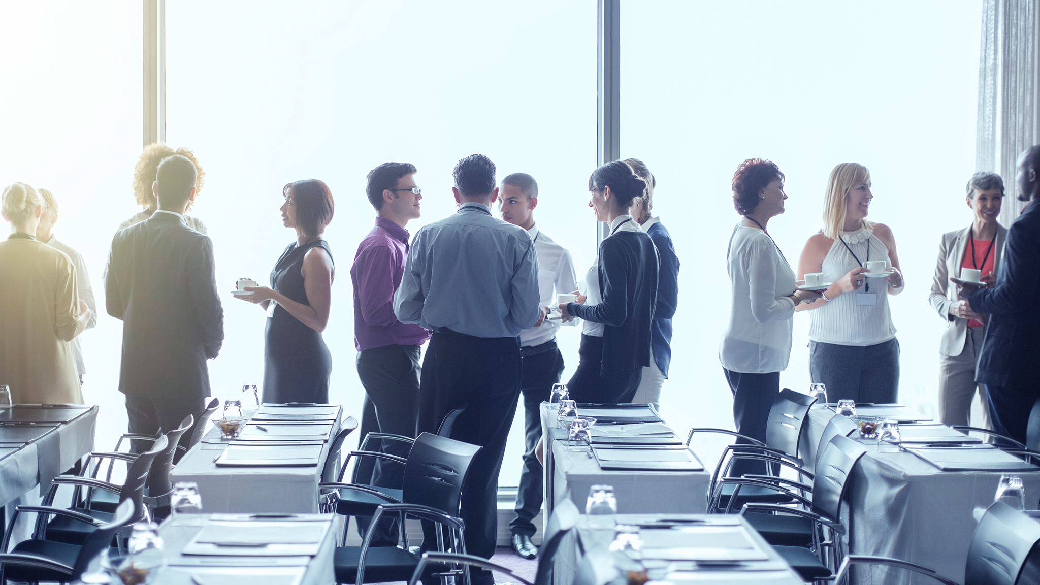 ESG professionals networking at Elevate 2024