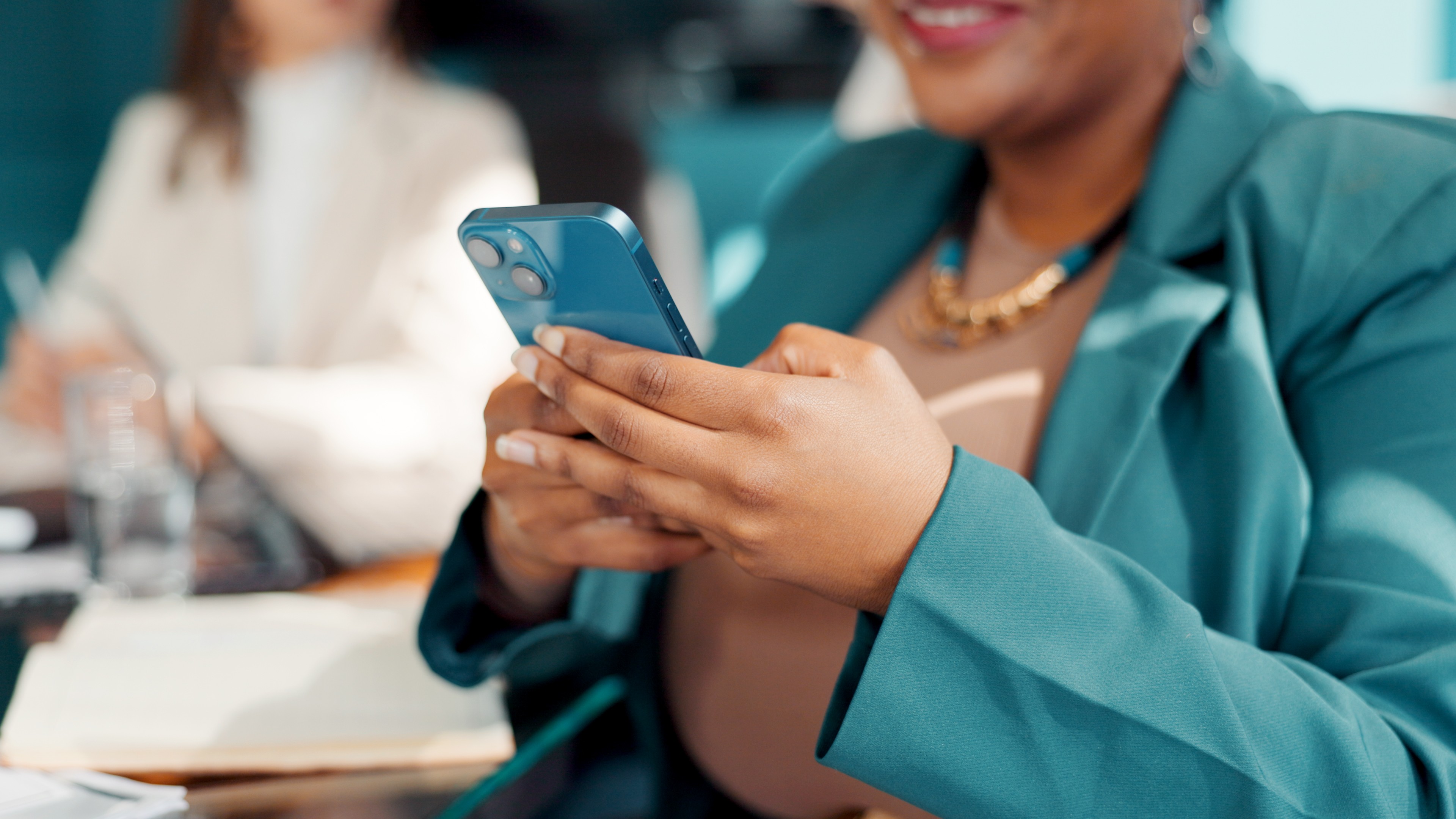 Business woman on phone