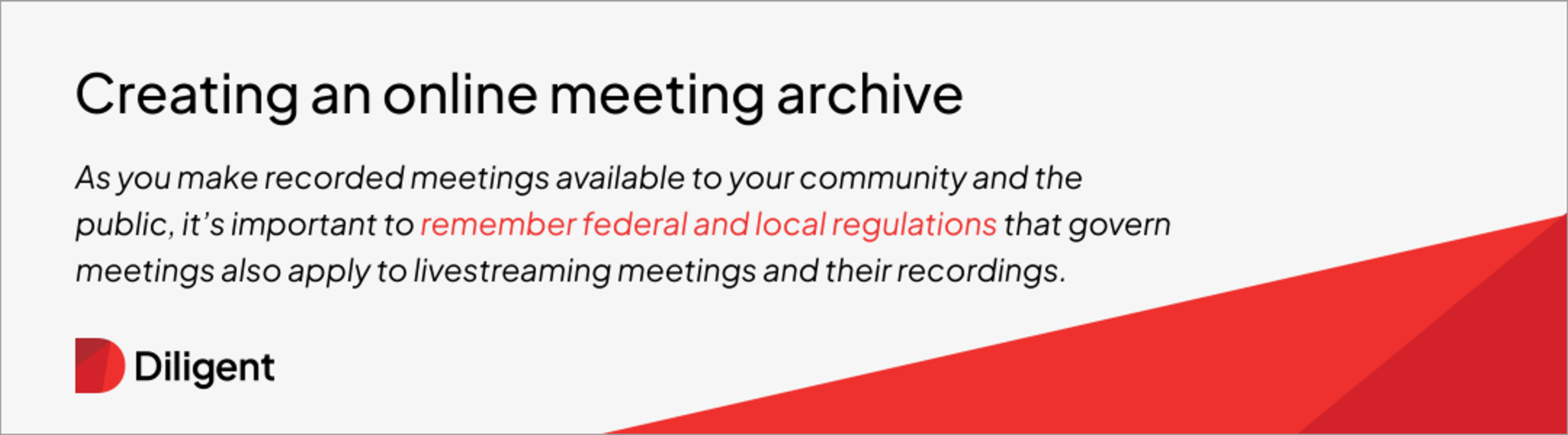 creating an online meeting archive