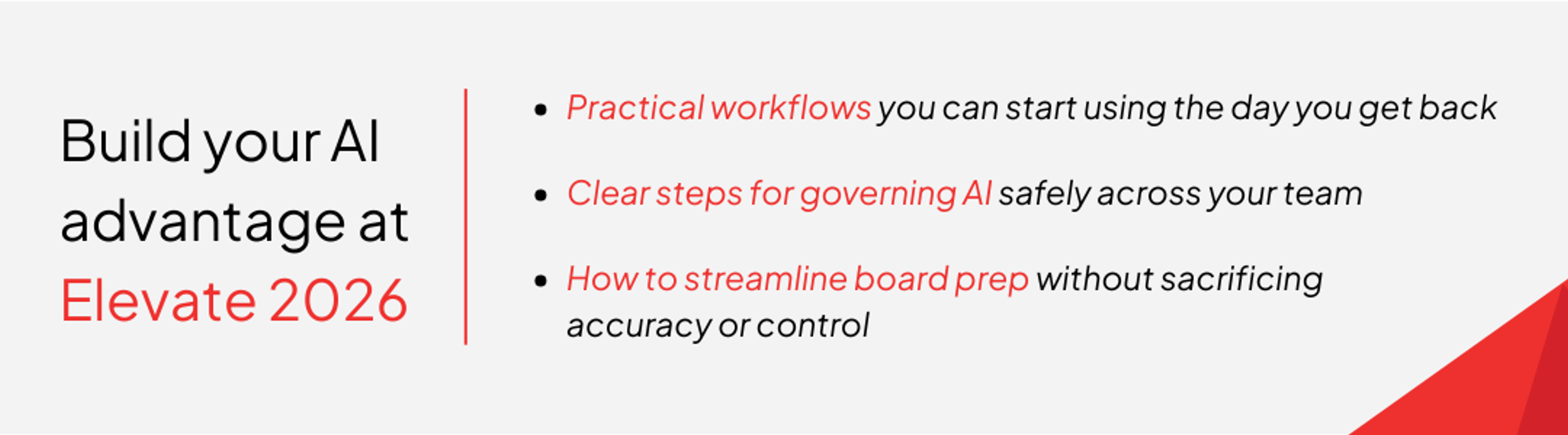 Build your AI advantage at Elevate 2026