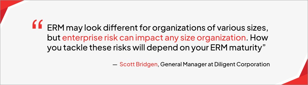 Scott Bridgen speaking on enterprise risk management (ERM) programs