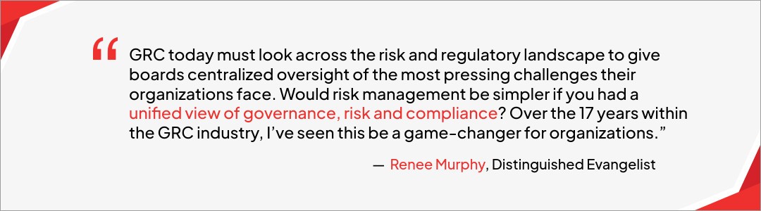 Renee Murphy's description of GRC (governance, risk and compliance)