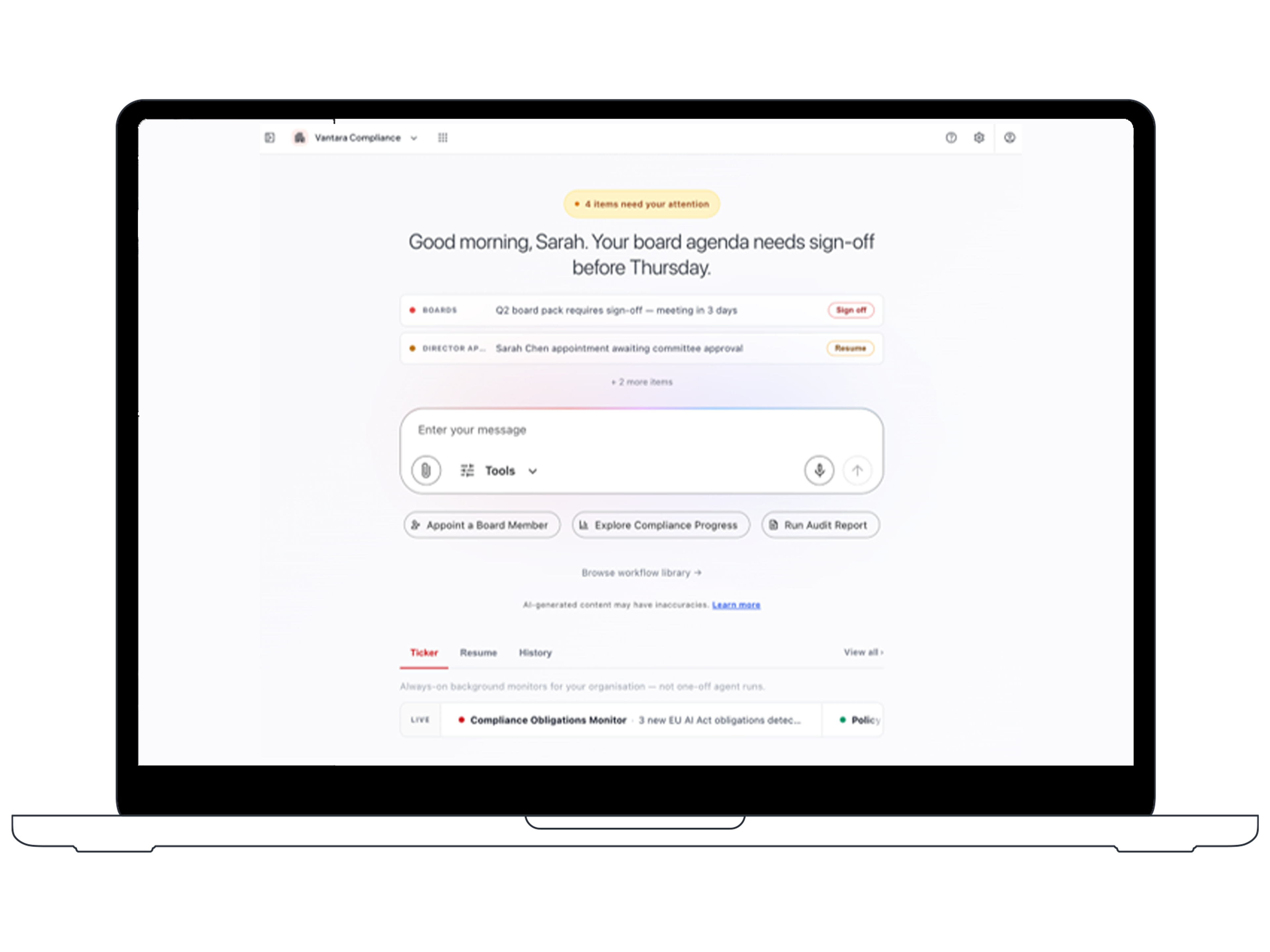 Diligent Agents screen 