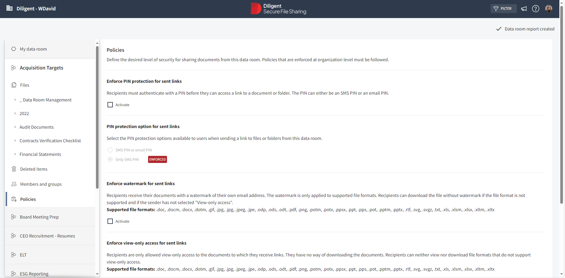 Highest security standards