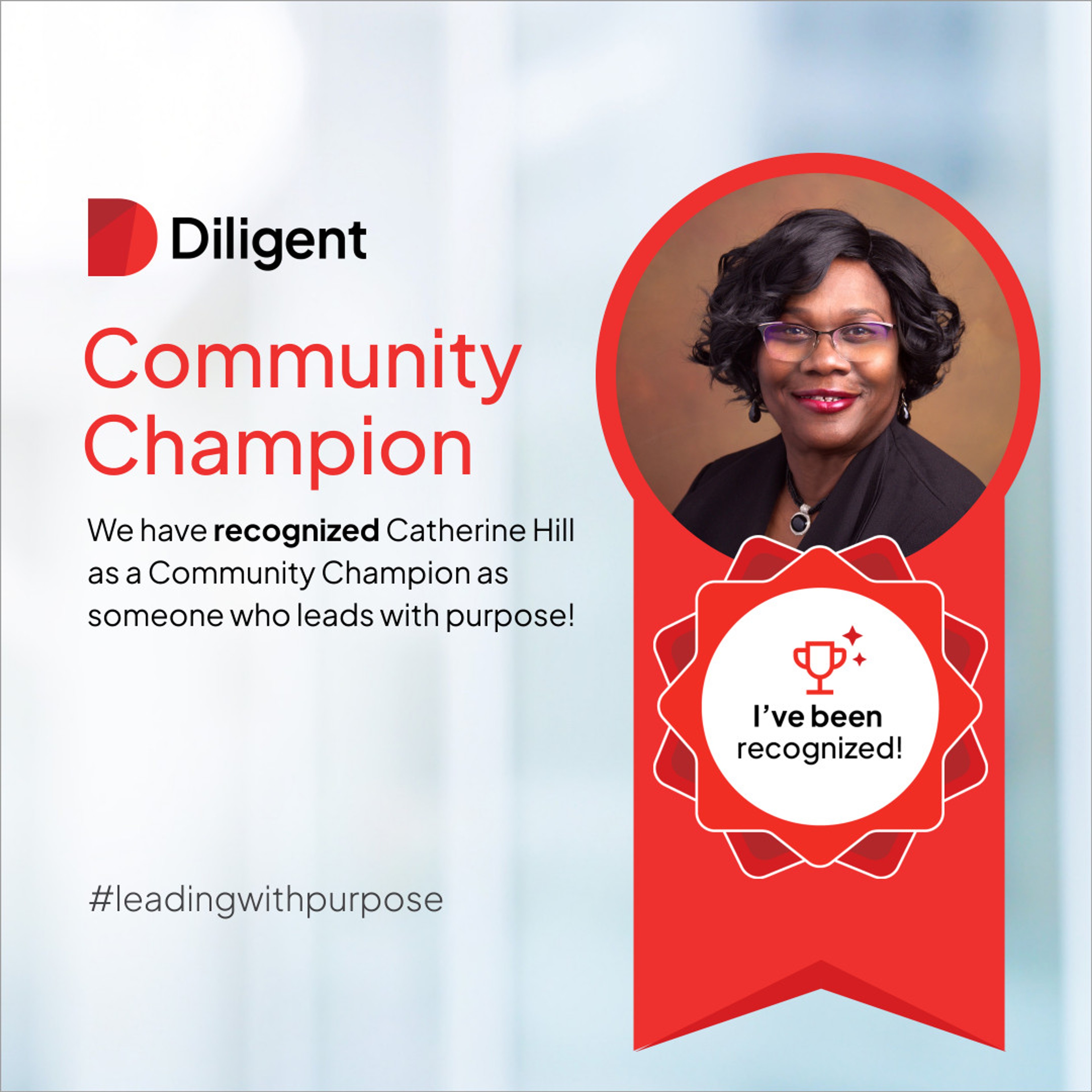 Catherine Hill is Diligent's Community Champion