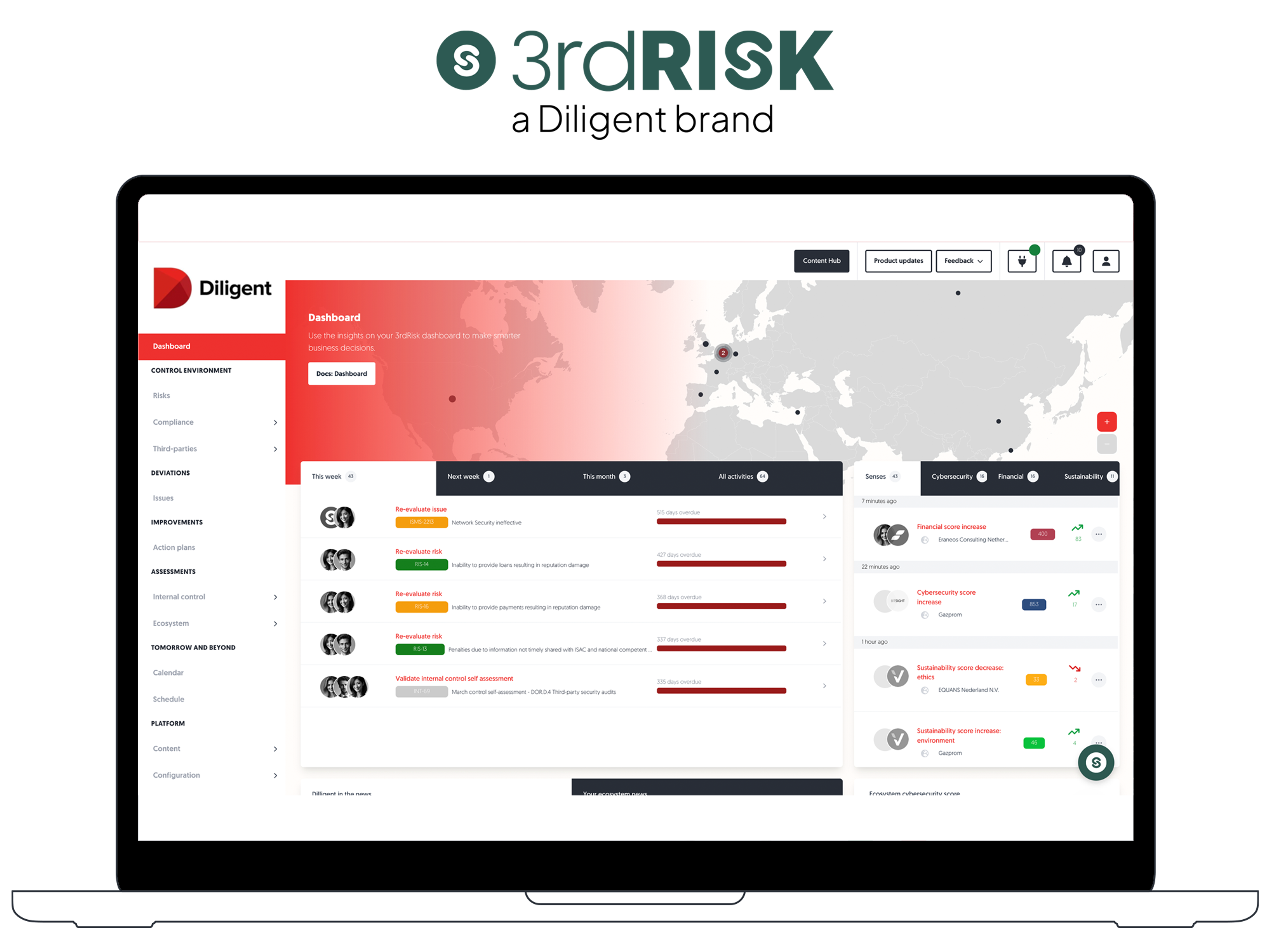 Diligent 3rdRisk Dashboard graphic