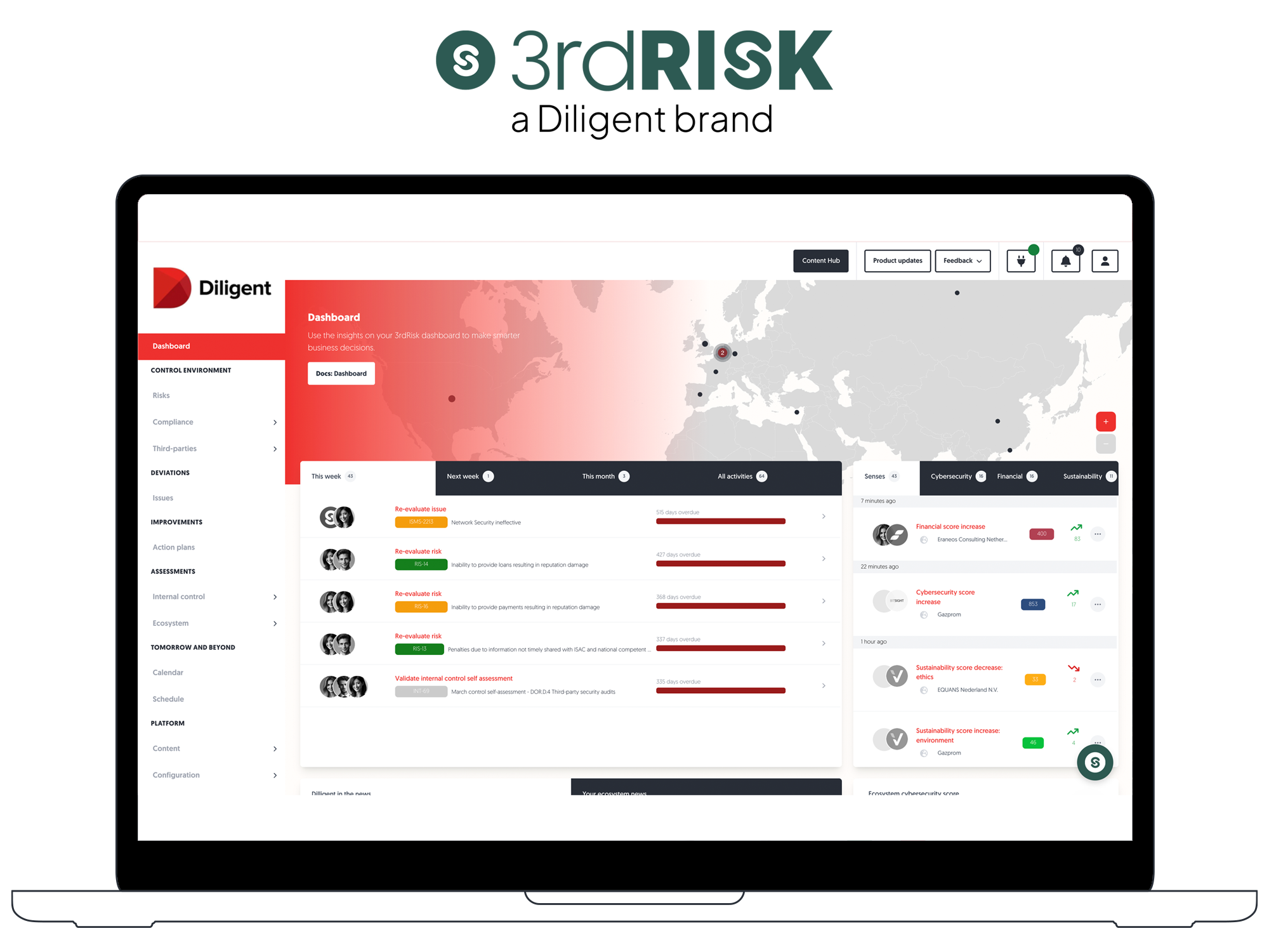 Diligent 3rdRisk Dashboard graphic