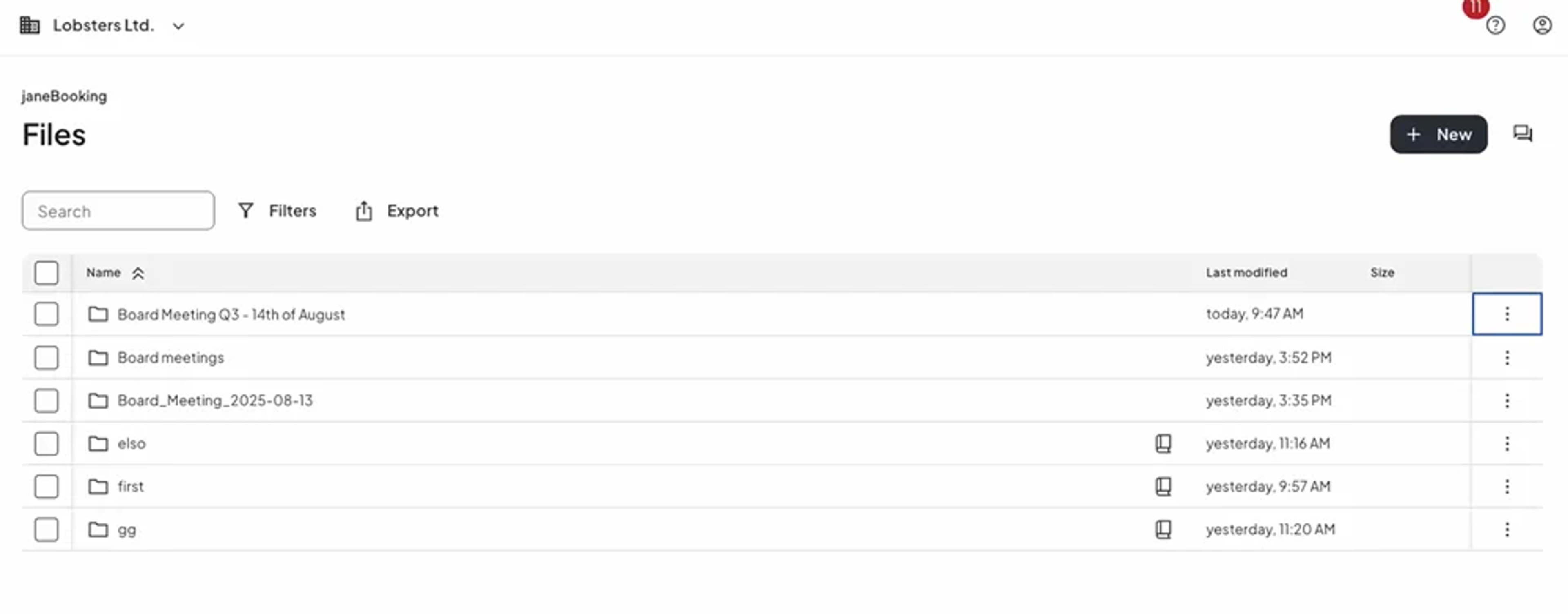 File management dashboard in Diligent Virtual Data Room