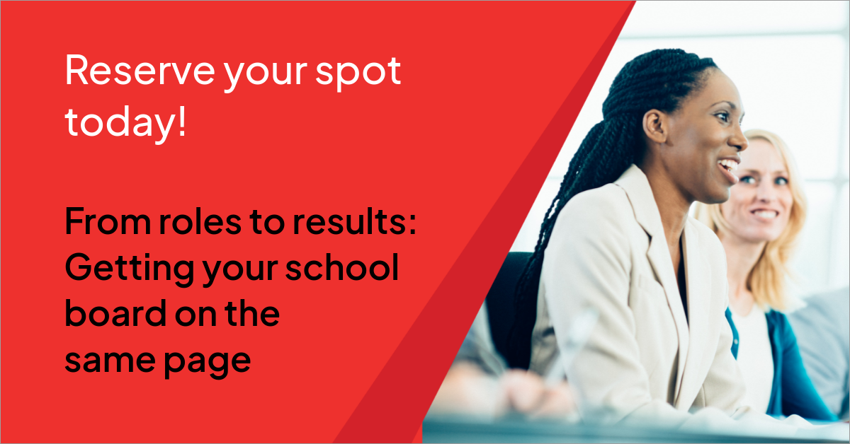 webinar on getting school board on same page