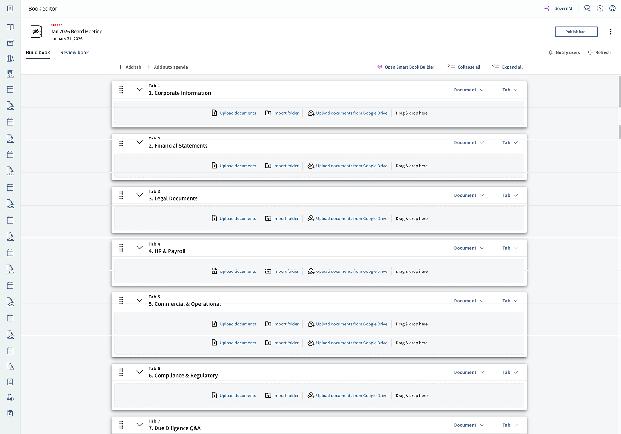 Diligent board book builder demonstrating how centralized document management enhances board effectiveness