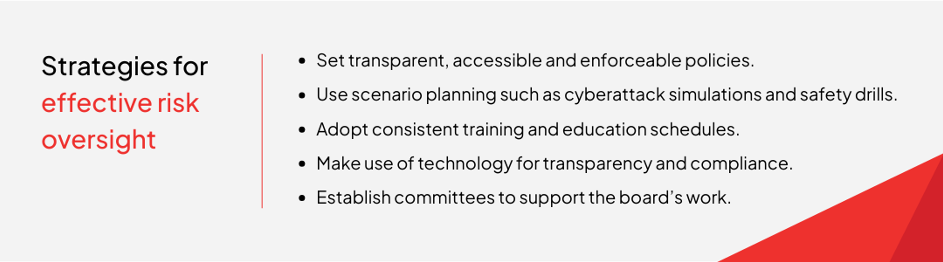 strategies for effective risk oversight