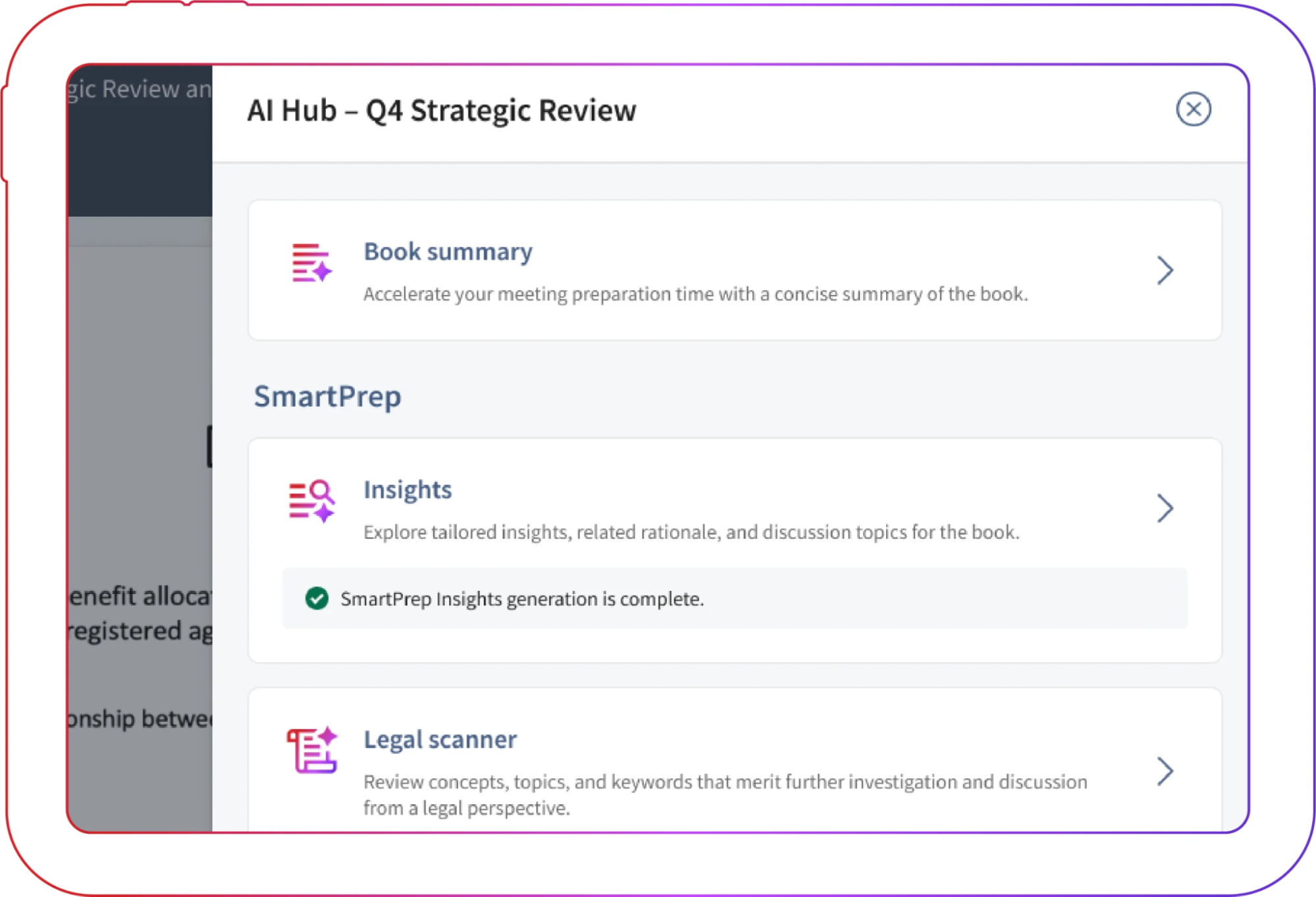 Picture of Diligent showing AI Hub