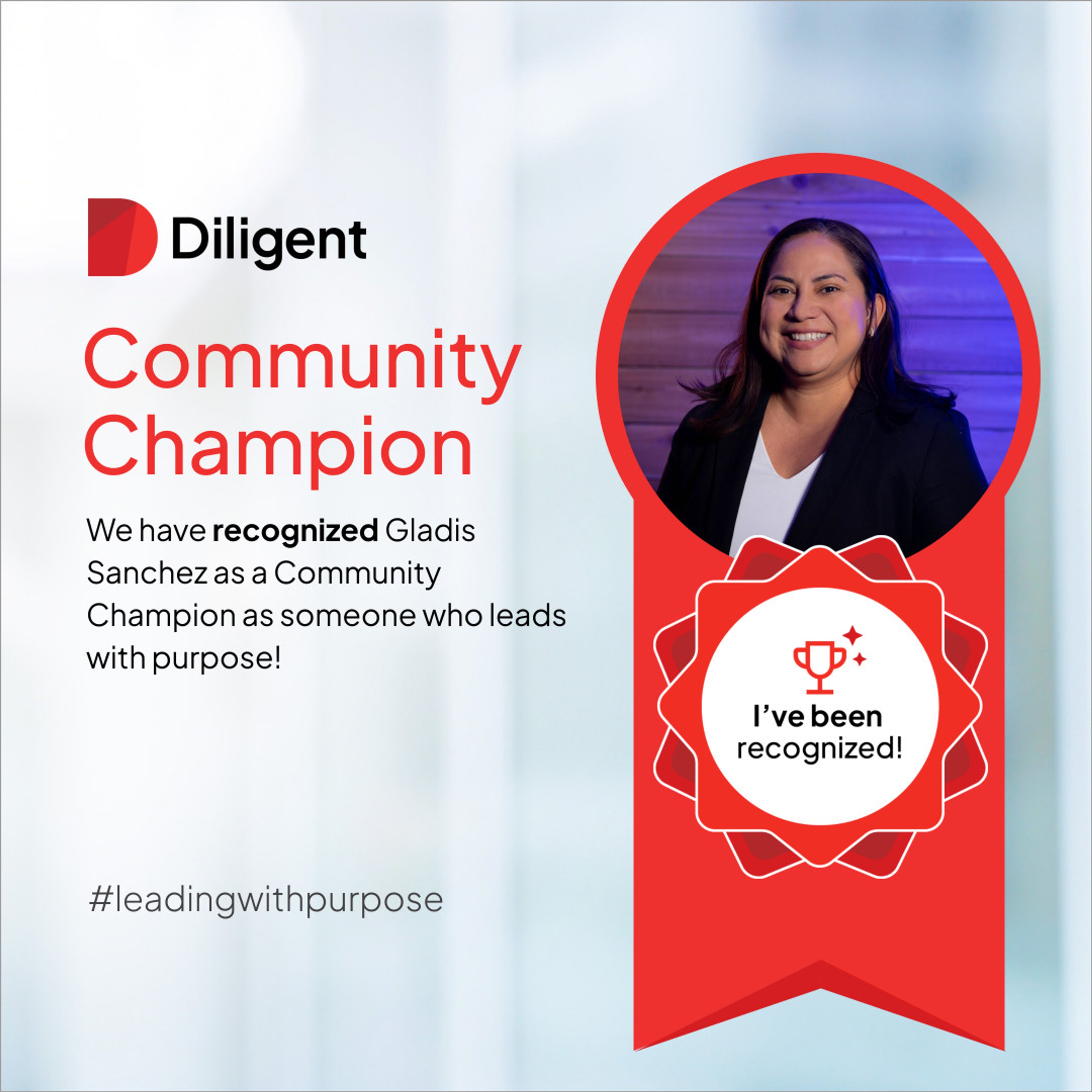 Gladis Sanchez is Diligent's Community Champion