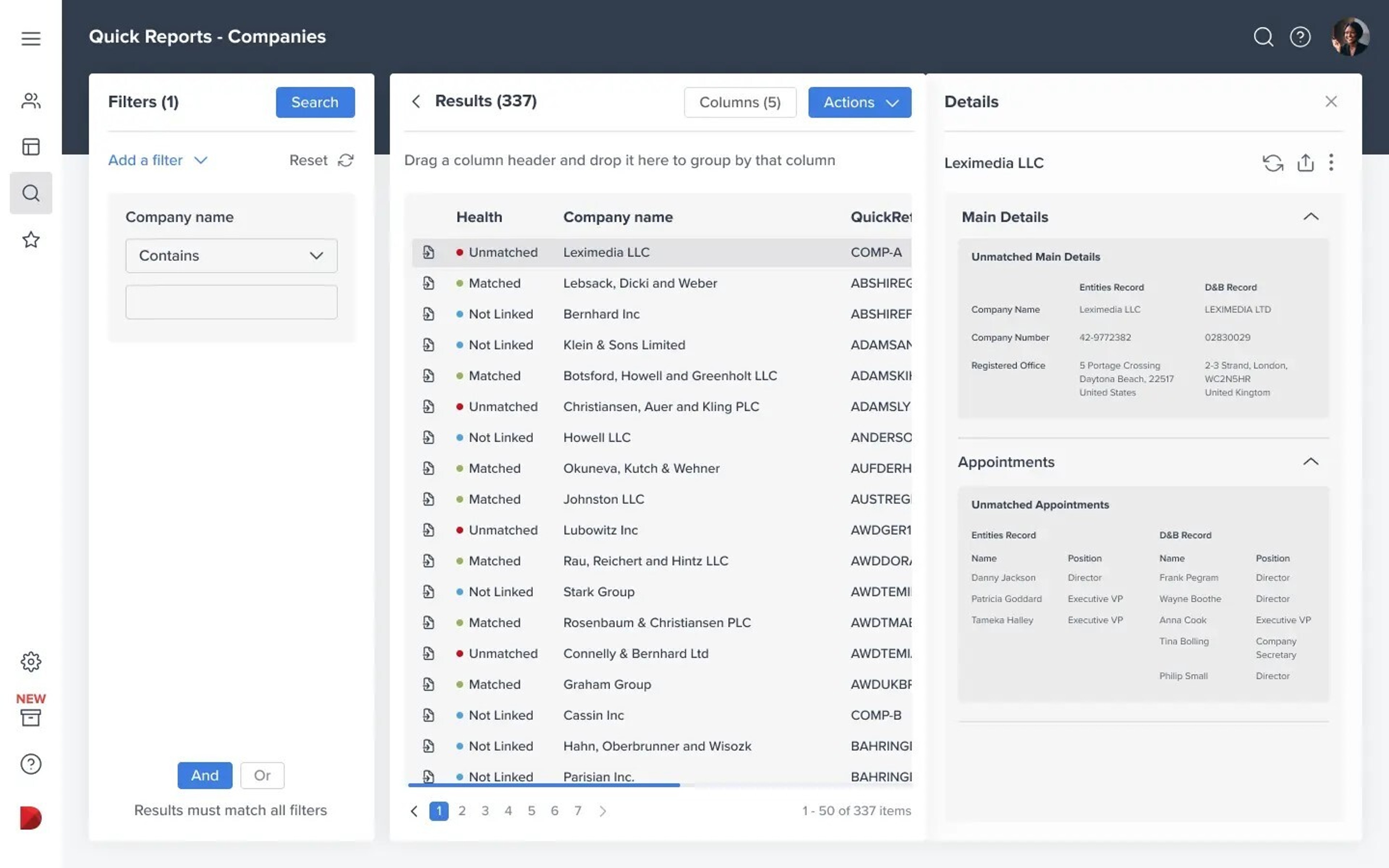 Company health management