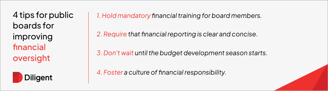 4 tips for public boards and improving financial oversights