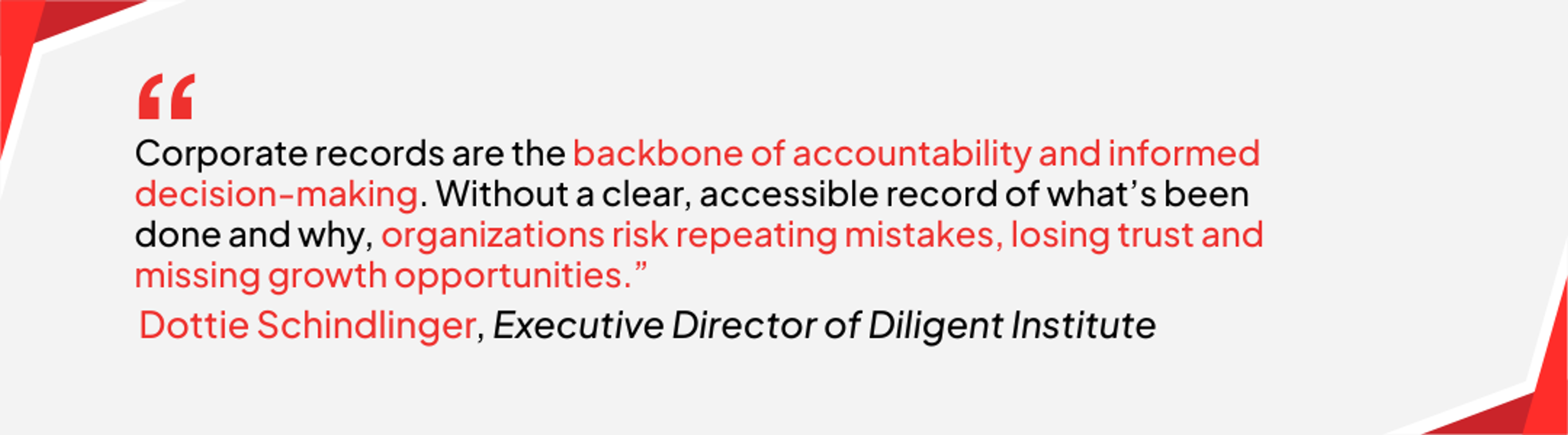 Dottie Schindlinger on the importance of corporate records