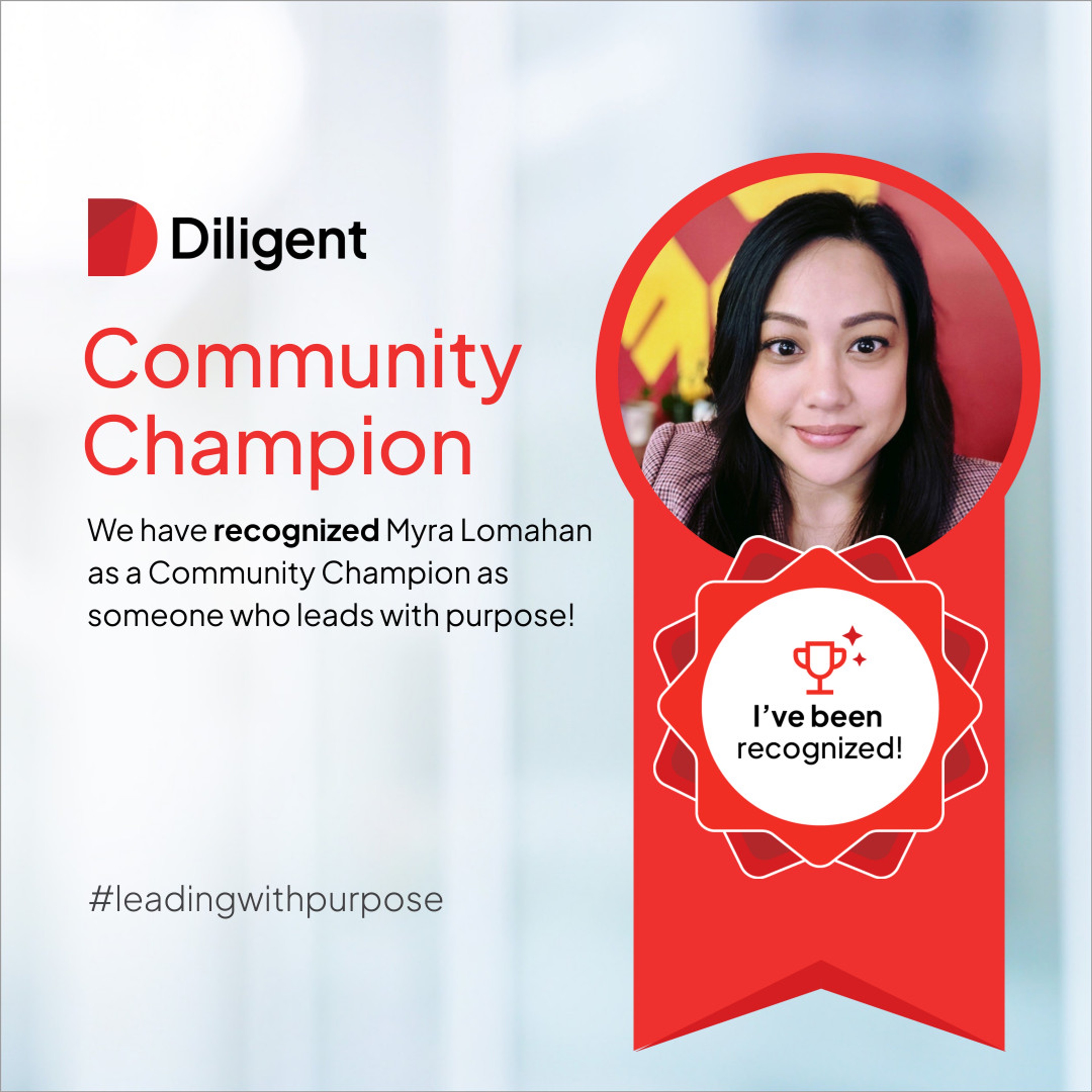 Myra Lomahan is Diligent's Community Champion
