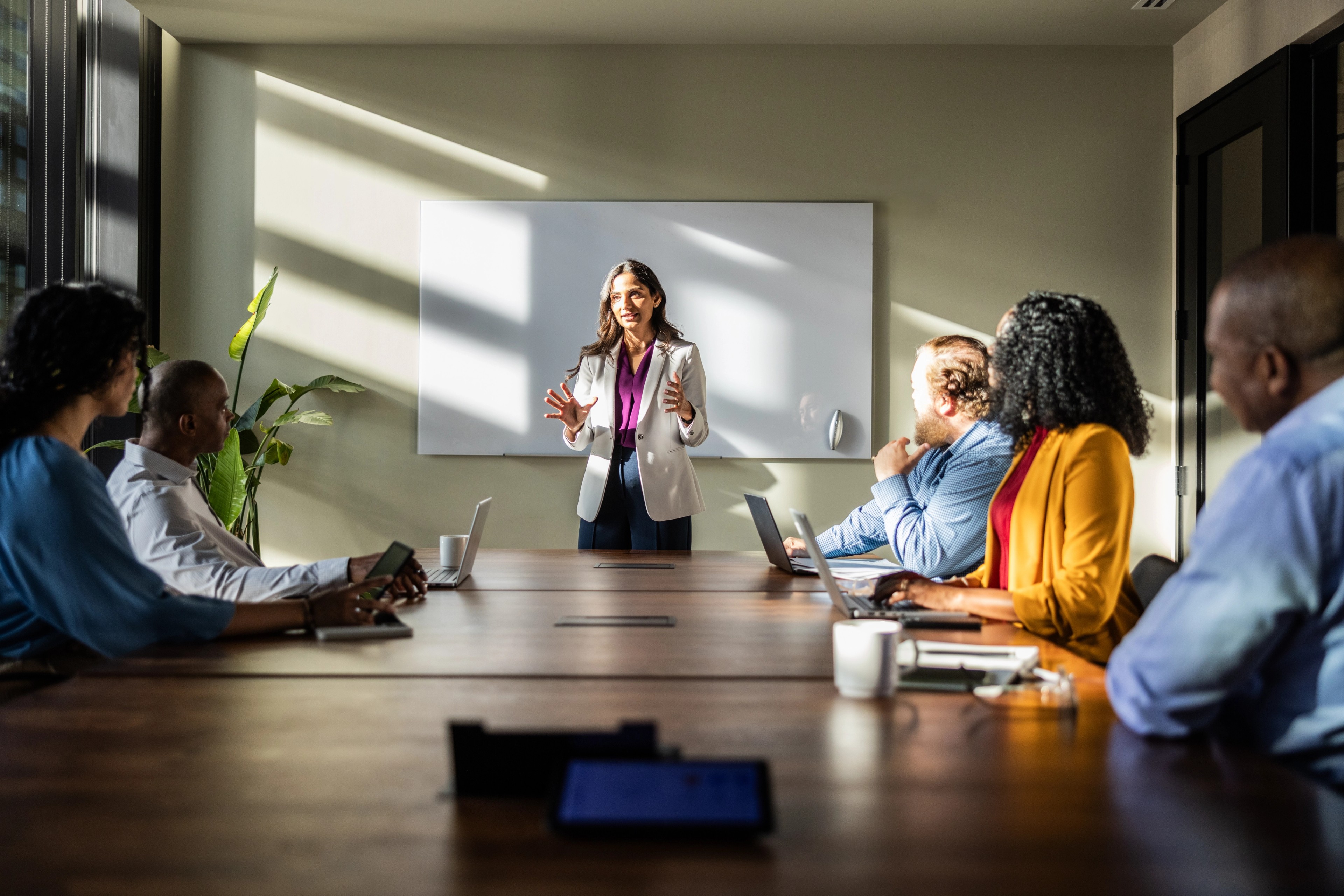 Board meeting discussing AI oversight