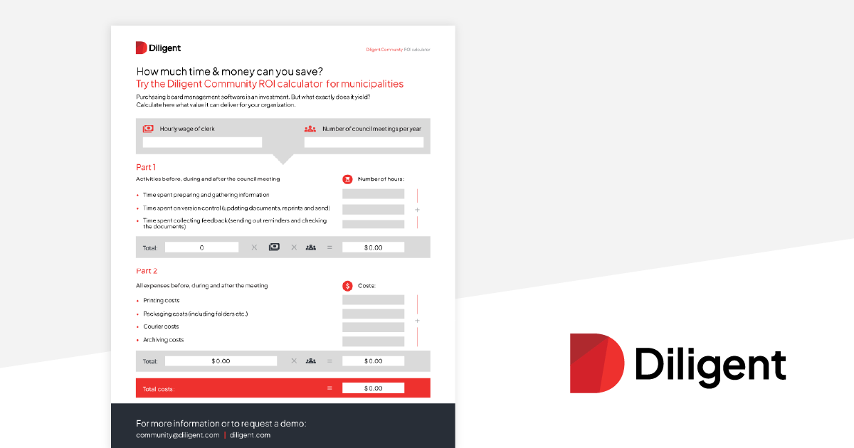 roi calculator for public sector for board management software