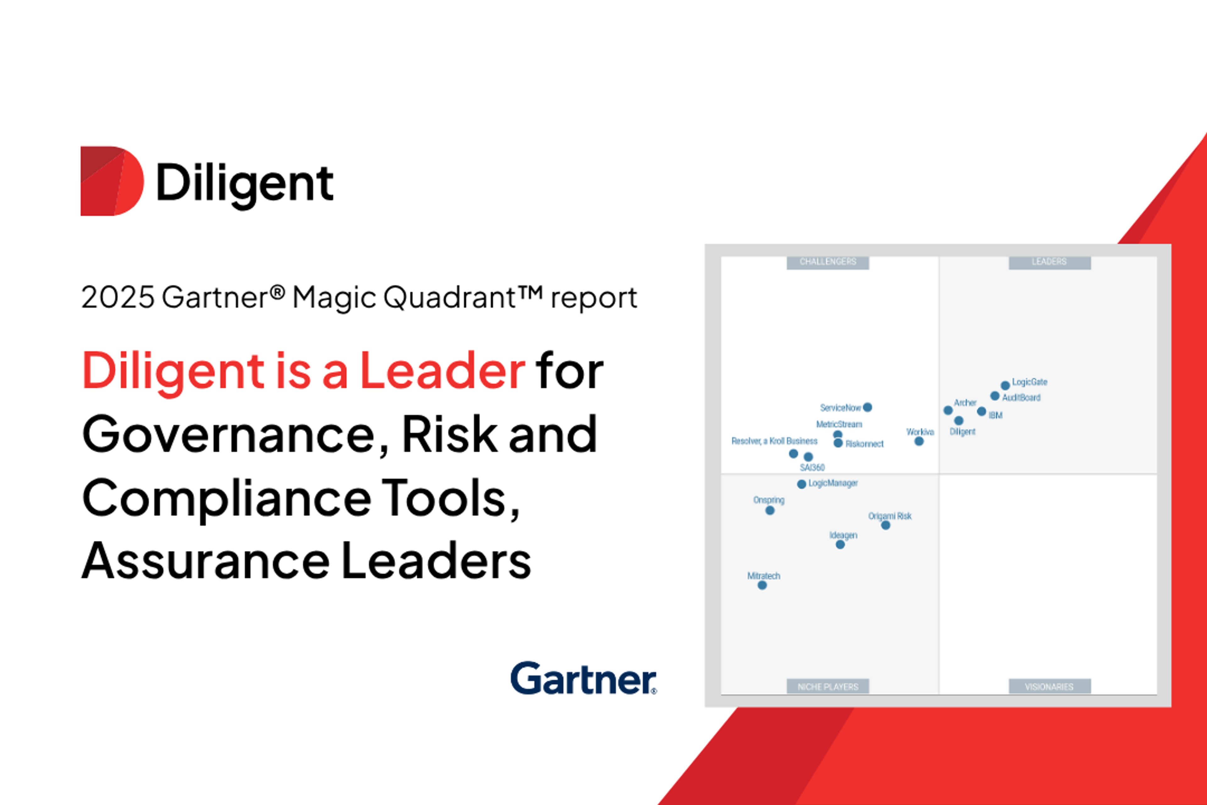 Diligent named a Leader in 2025 Gartner® Magic Quadrant™ for GRC