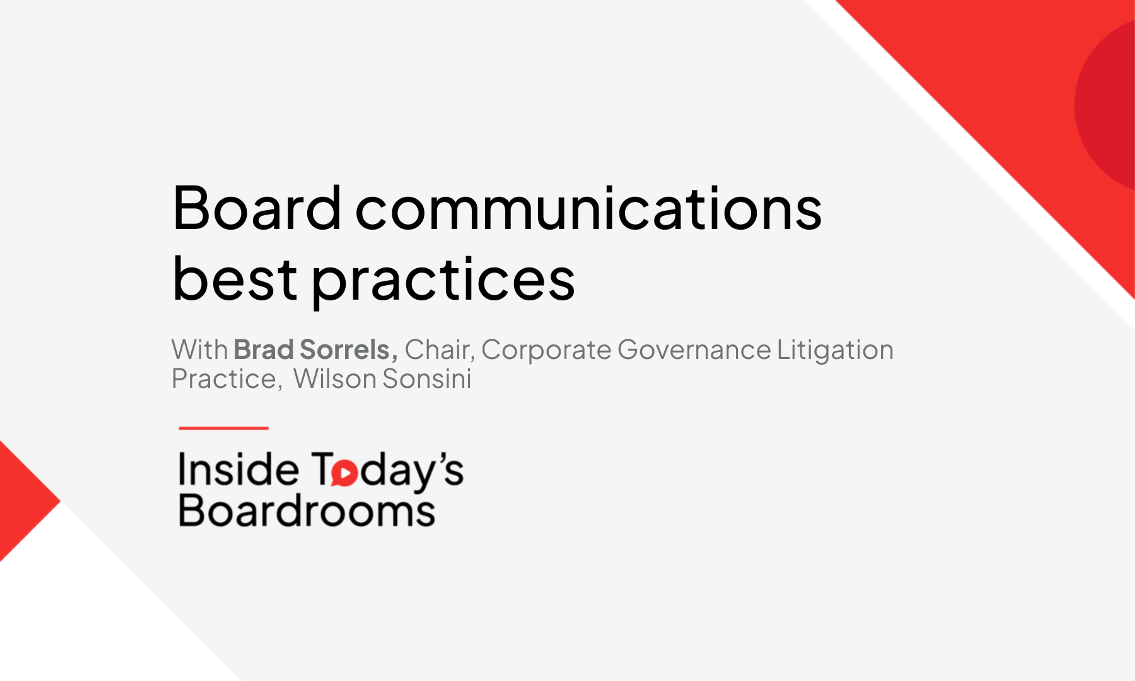 Board communications best practices