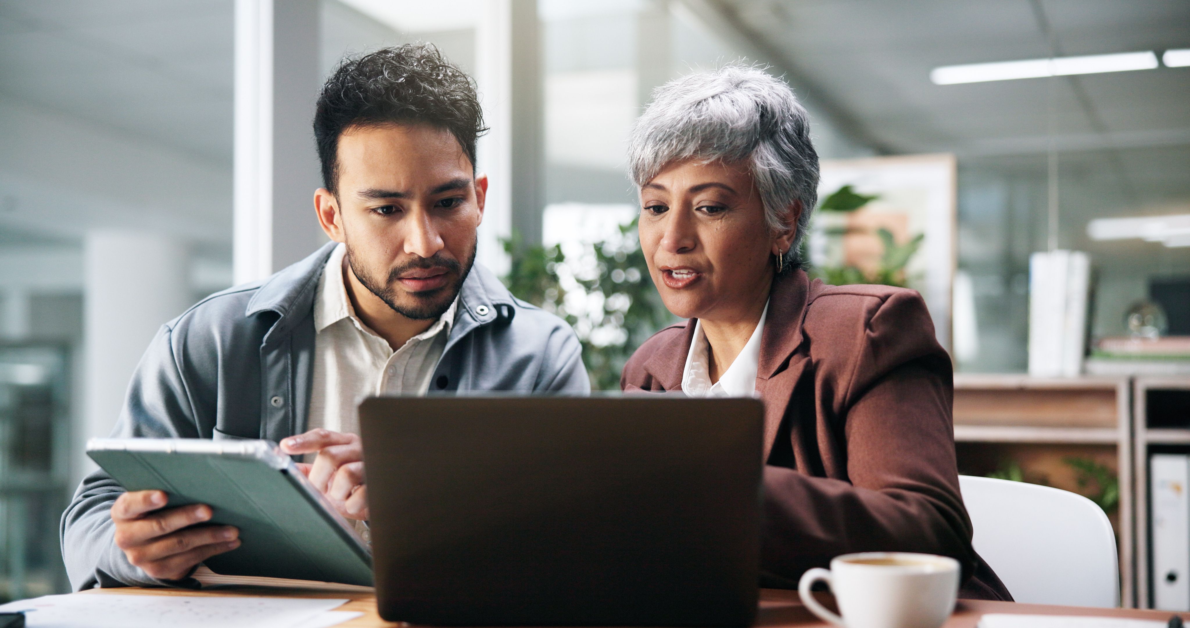 Team mates discussing board effectiveness