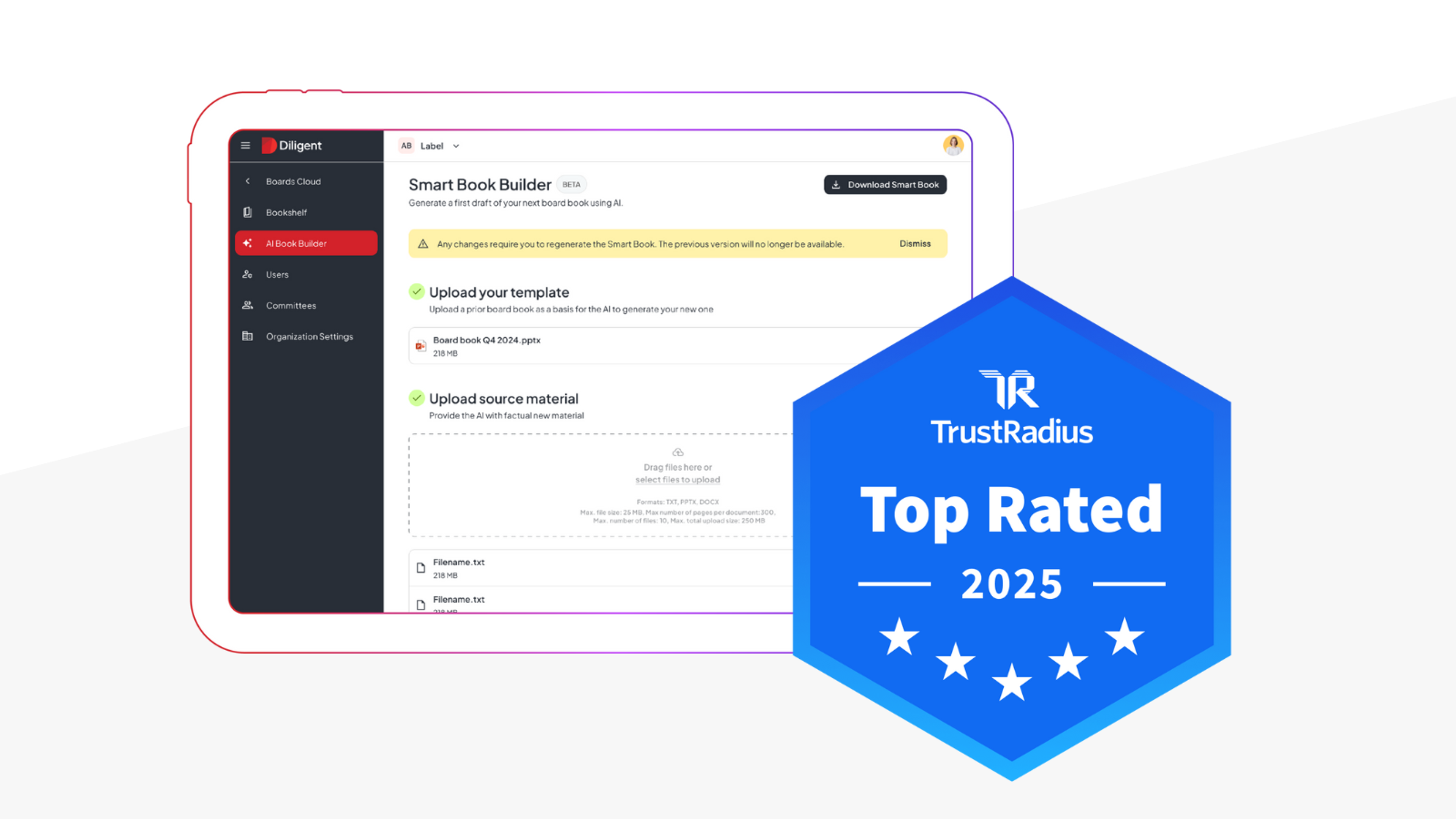 Diligent wins two TrustRadius 'Top Rated' awards 