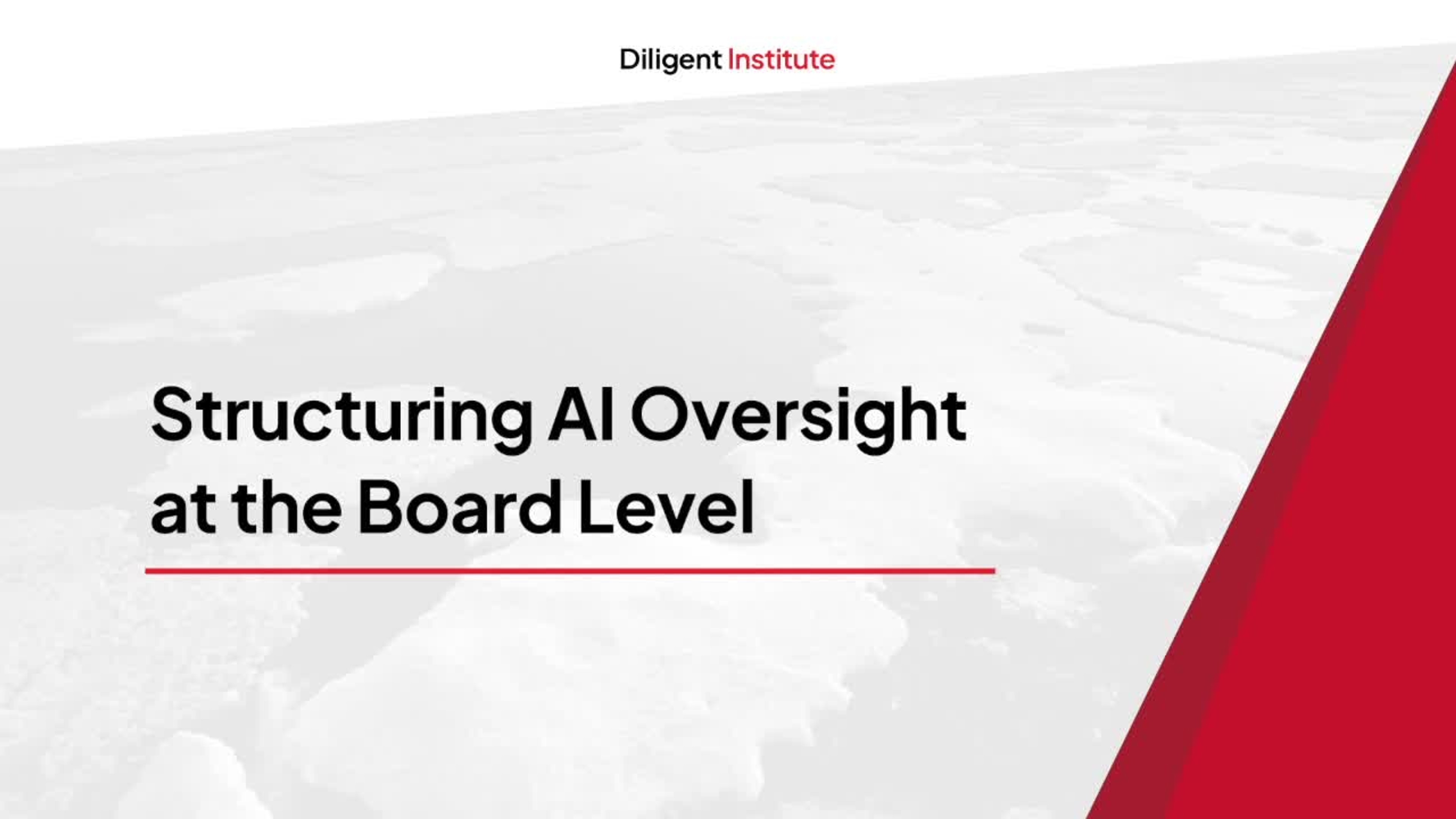 Structuring AI Oversight at the Board Level