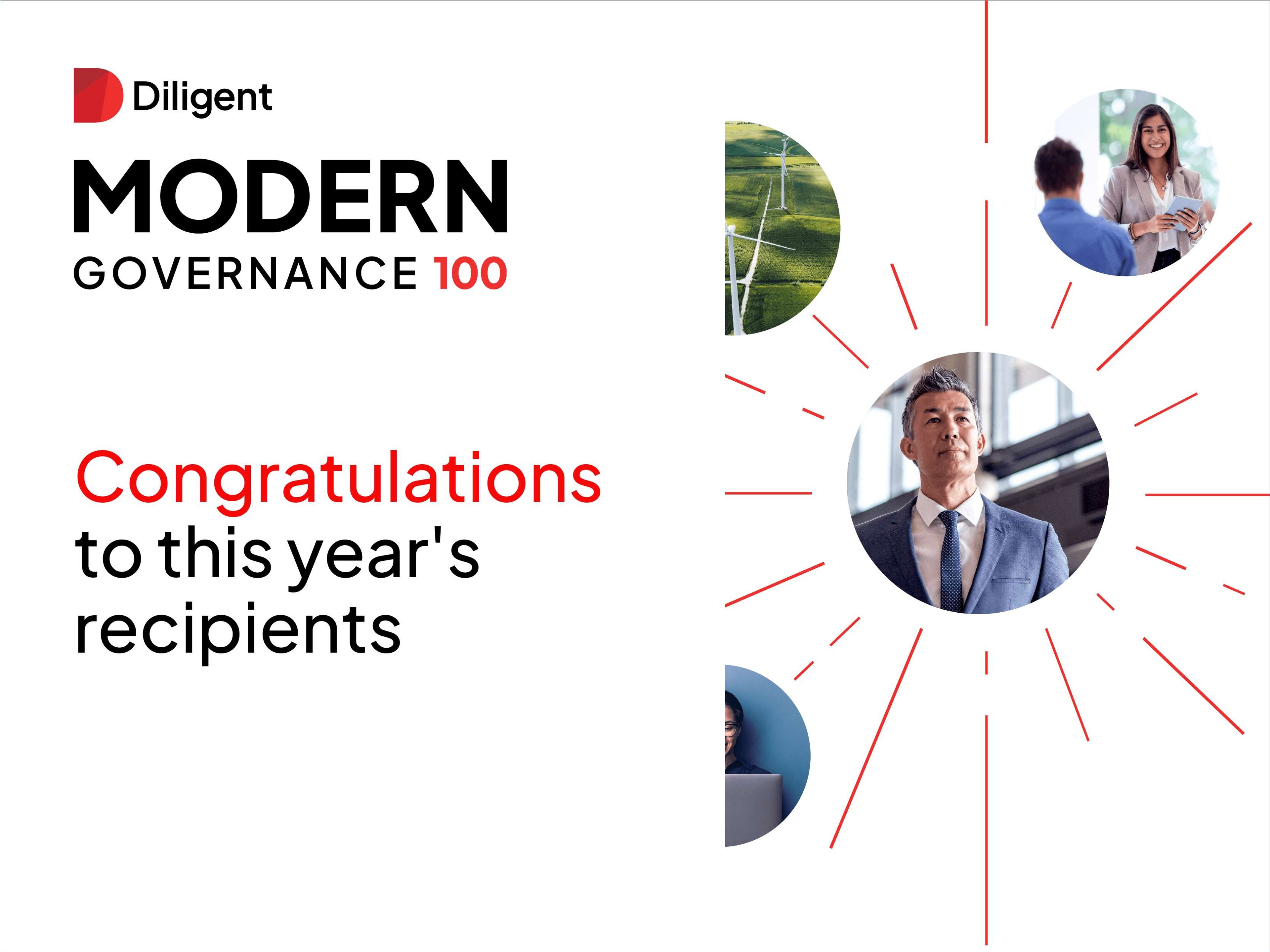Find out who the Diligent Modern Governance 100 Award winners are