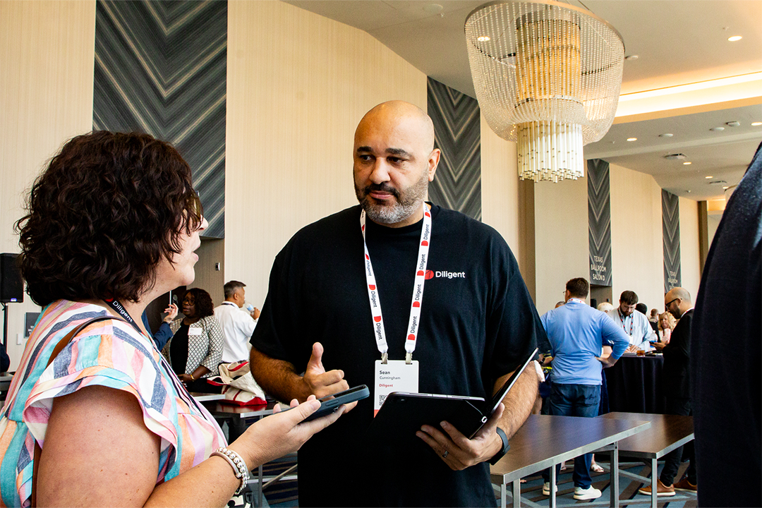 Team mates discussing board of directors responsibilities