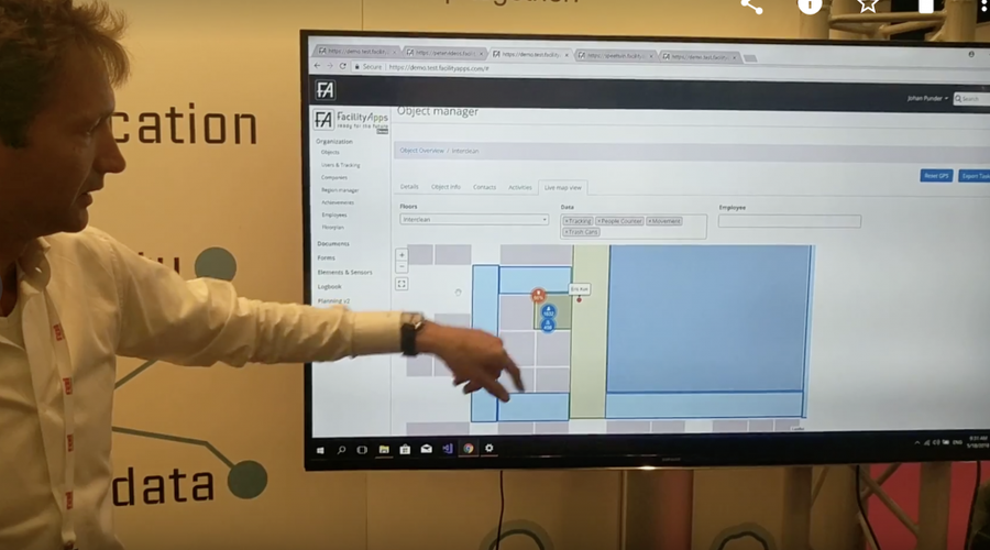 Interclean 2018 FacilityApps indoor positioning