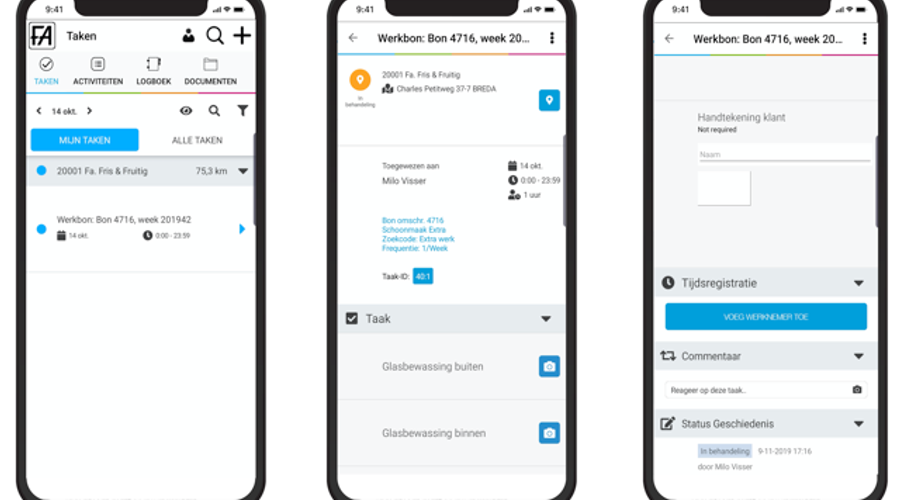 Geïntegreerde Werkbon App van Nocore en FacilityApps live
