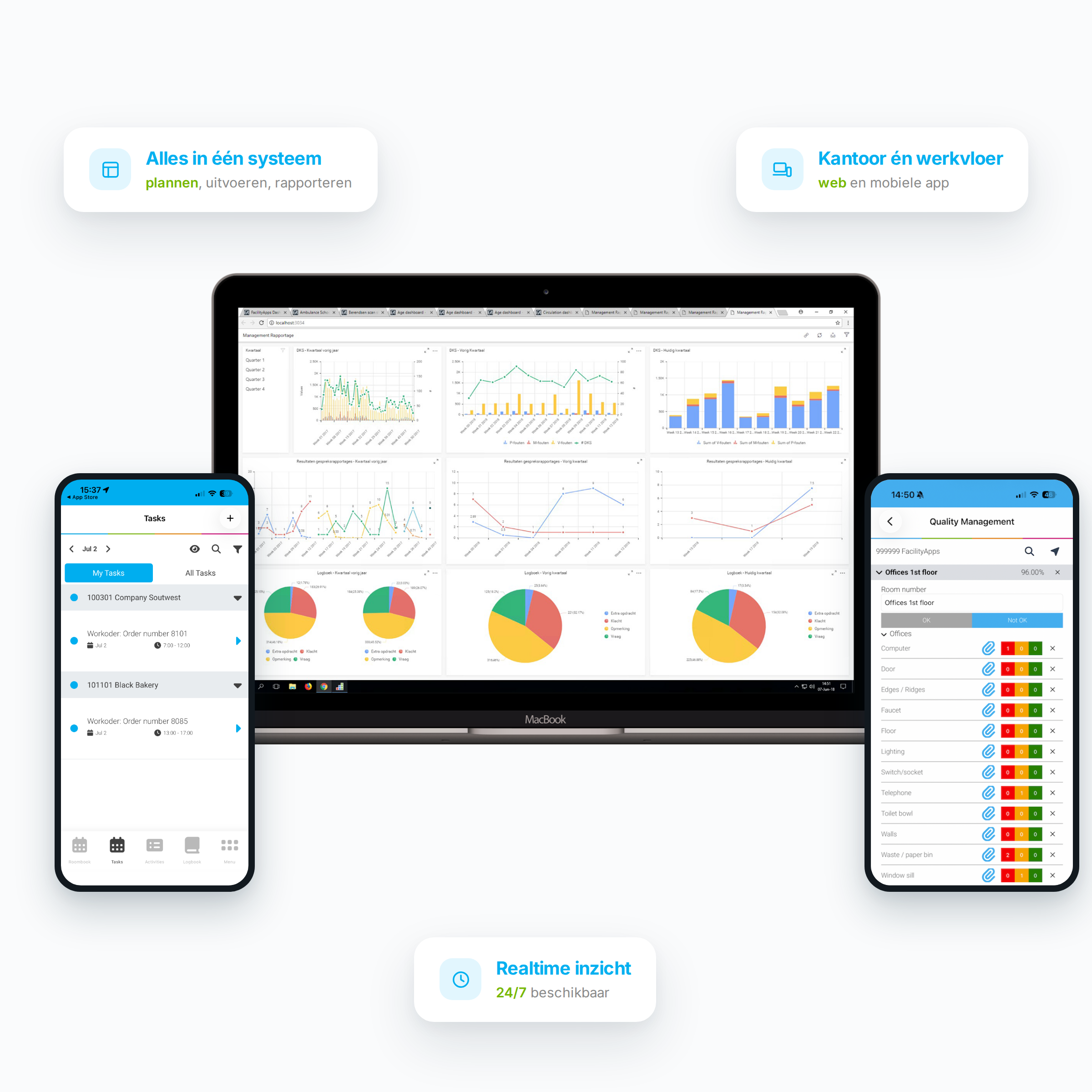 Schoonmaaksoftware FacilityApps — overzicht van de modules