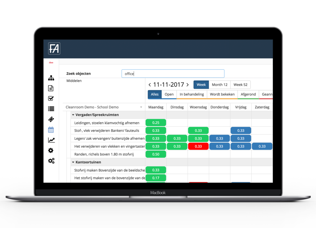 Werkprogramma's, taken en onderhoudsplanning met FacilityApps