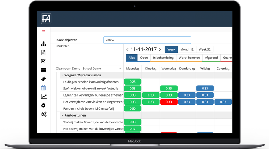 Werkprogramma's, taken en onderhoudsplanning met FacilityApps