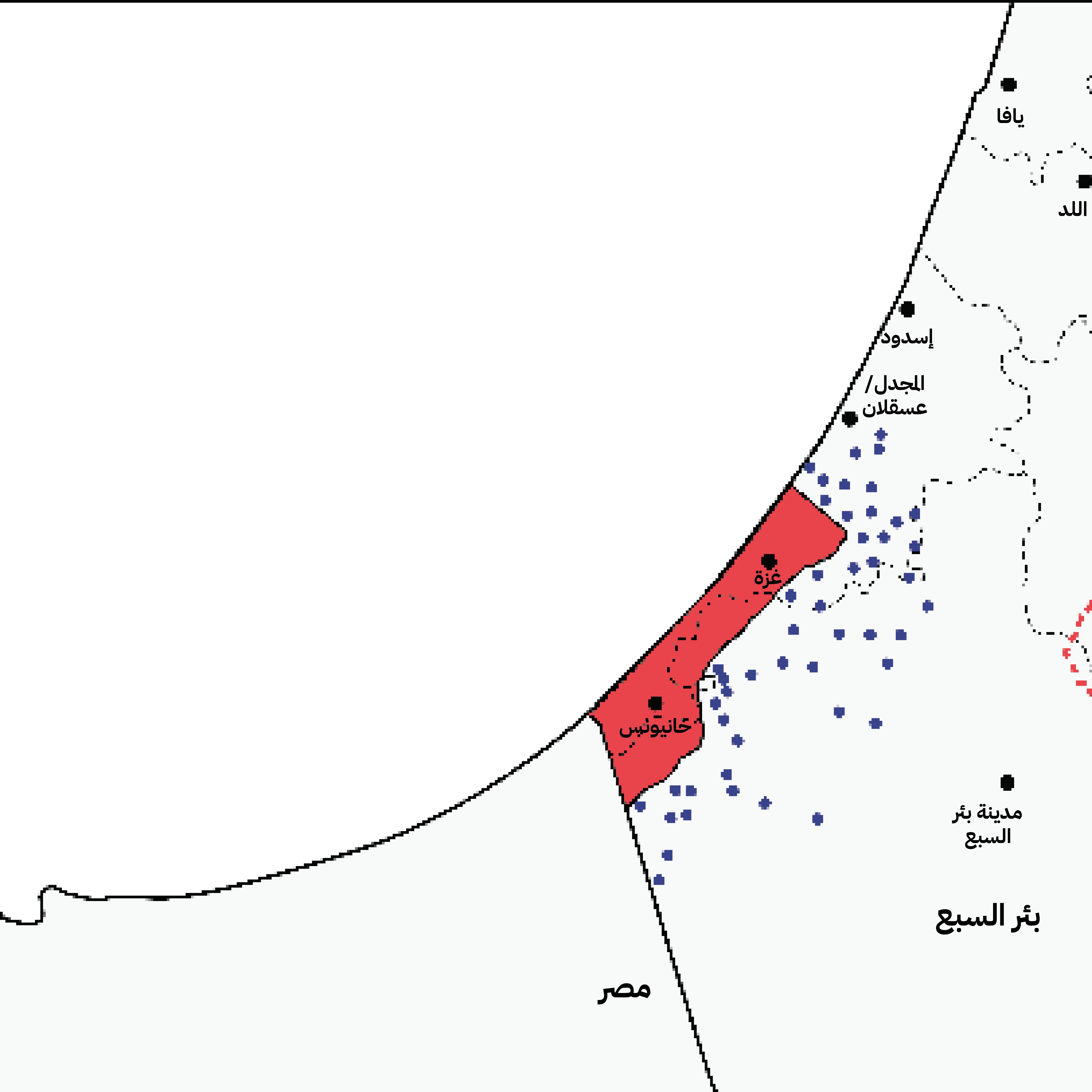 Map 3: Gaza Strip and its Surroundings
