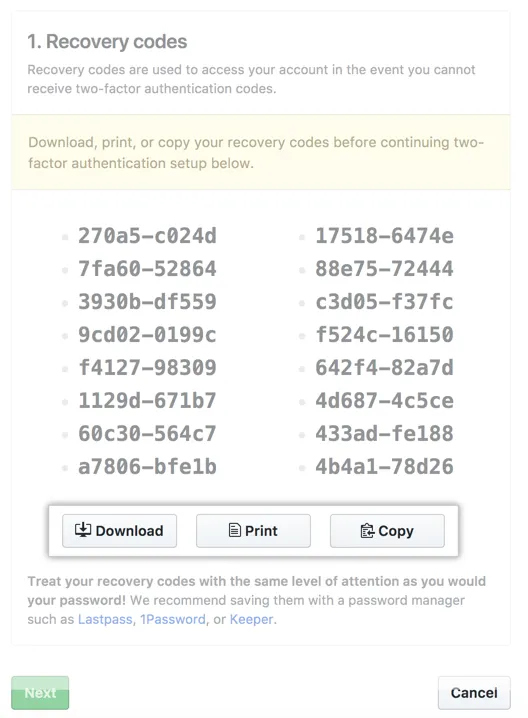 Source https://docs.github.com/en/authentication/securing-your-account-with-two-factor-authentication-2fa/configuring-two-factor-authentication-recovery-methods