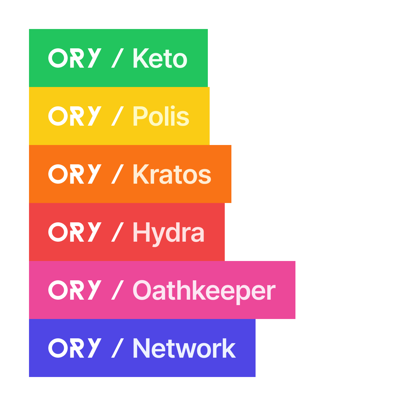 Ory Product Lockups on color