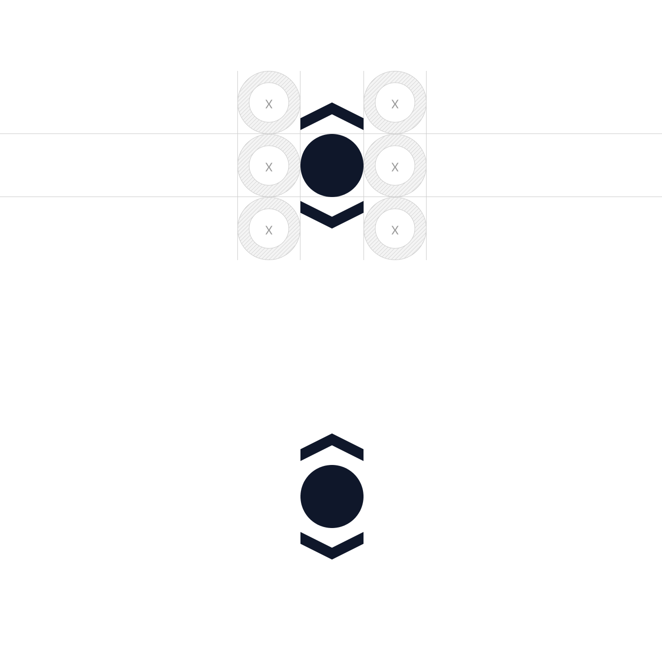 Ory’s Logo Iconmark requires its prescribed minimum clear space at all times. The Ory Iconmark with safety area around it